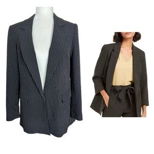 Bar III Pinstripe Open-Front Blazer Size Small